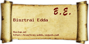 Bisztrai Edda névjegykártya
